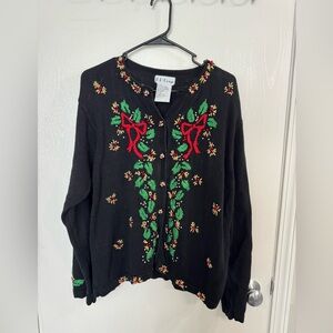 Vintage B.P. Design Christmas Cardigan